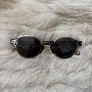 Bruno Chaussignand Compass Tortoise Round Sunglasses Handmade France 49-24
